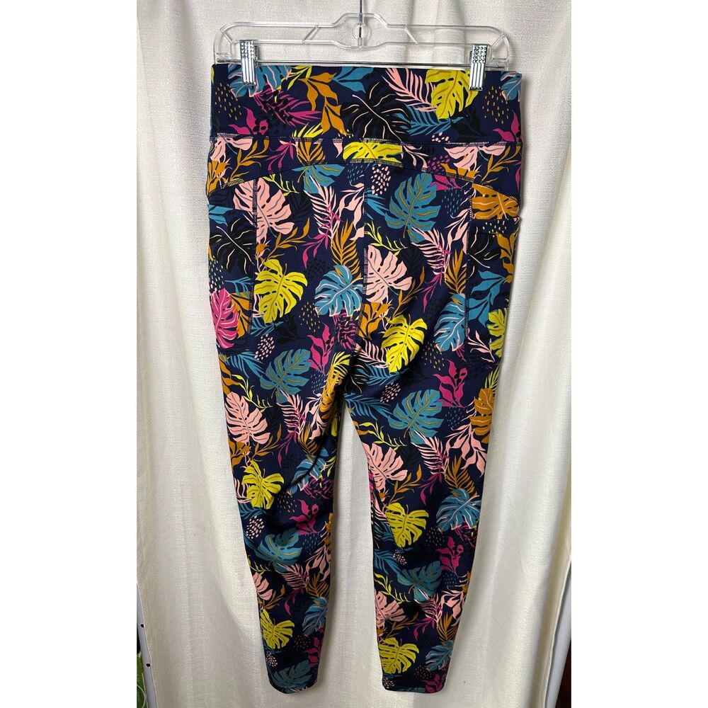 POP Fit Tropical Print Workout Leggings, Women's Size XL, Colorful Activewear - Picture 3 of 9